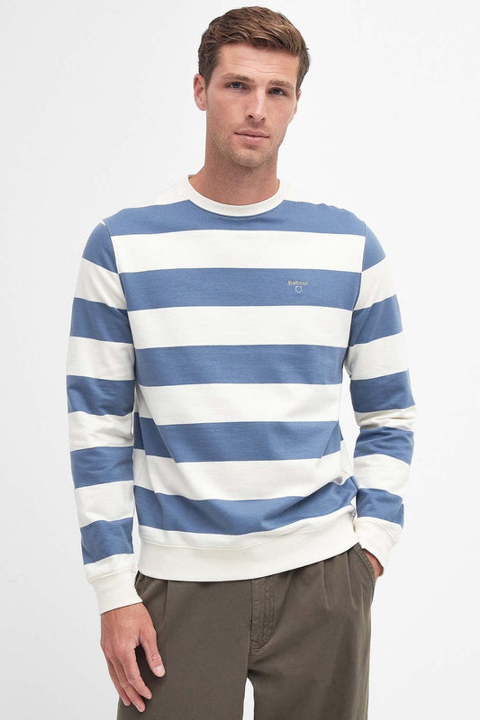 Shorwell Striped Sweatshirt - DK CHAMBRAY
