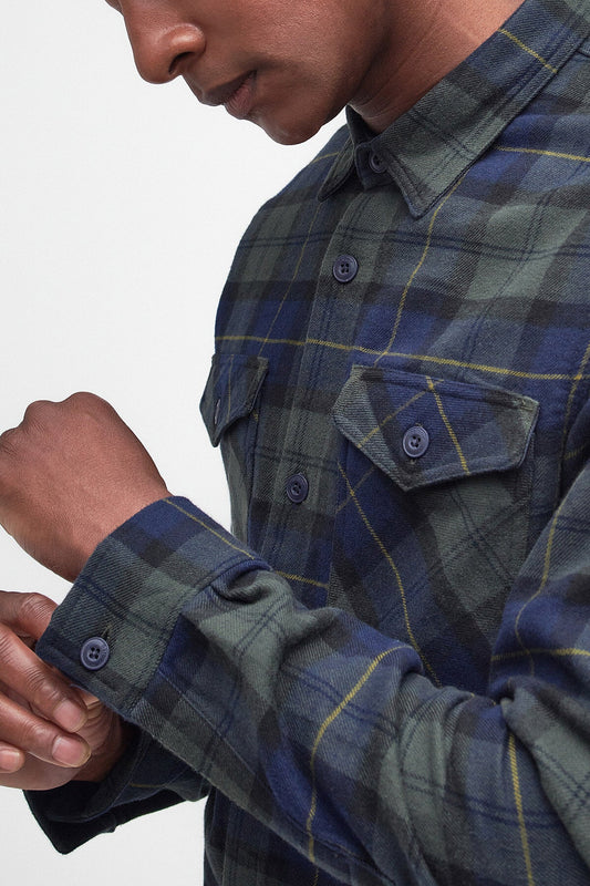 Cannich Overshirt - OLIVE NIGHT TARTAN