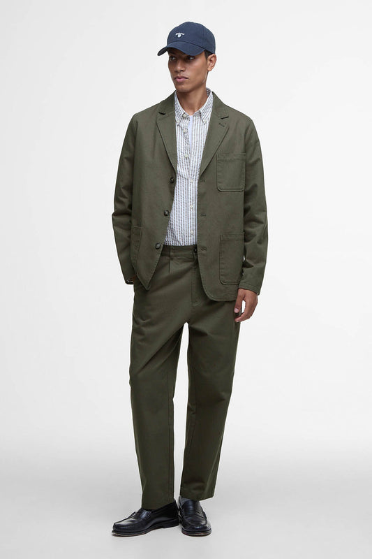 Bayview Herringbone Overshirt - UNIFORM GREEN